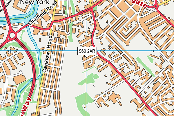 S60 2AR map - OS VectorMap District (Ordnance Survey)