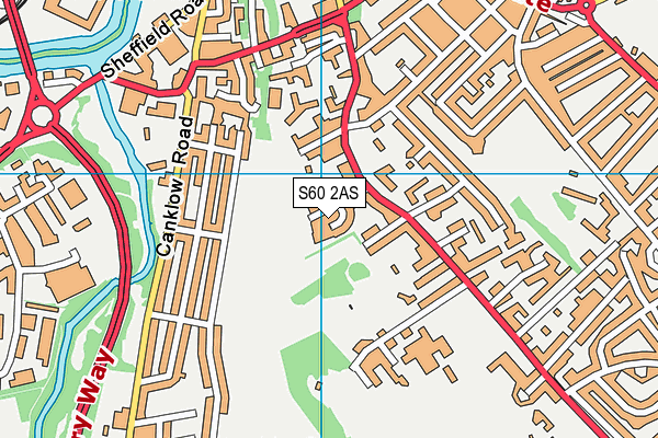S60 2AS map - OS VectorMap District (Ordnance Survey)