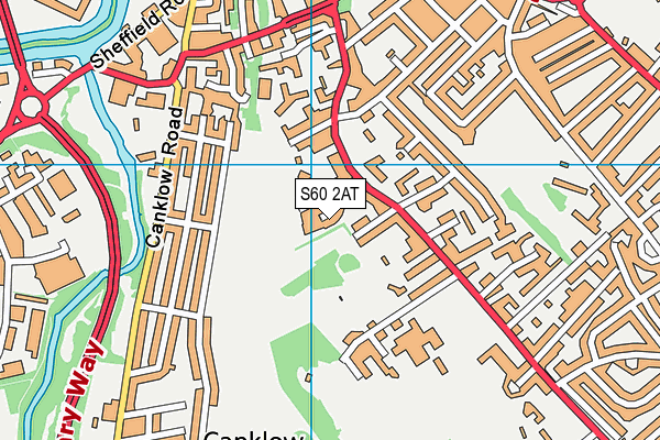 S60 2AT map - OS VectorMap District (Ordnance Survey)