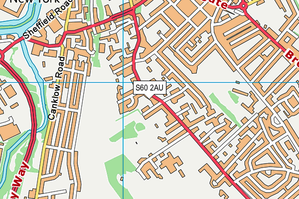 S60 2AU map - OS VectorMap District (Ordnance Survey)