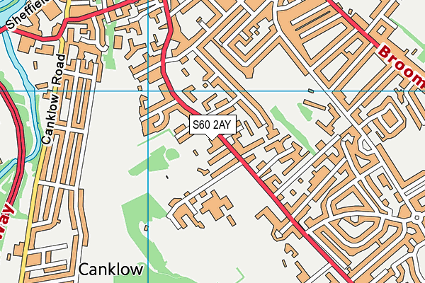 S60 2AY map - OS VectorMap District (Ordnance Survey)