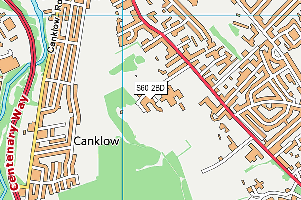 S60 2BD map - OS VectorMap District (Ordnance Survey)