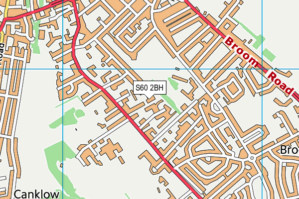 S60 2BH map - OS VectorMap District (Ordnance Survey)
