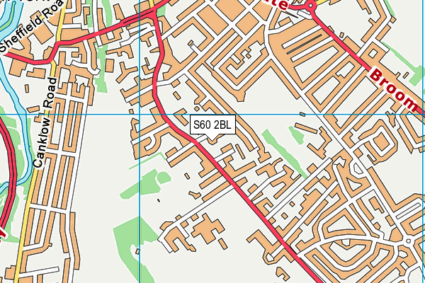 S60 2BL map - OS VectorMap District (Ordnance Survey)