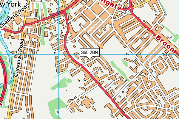 S60 2BN map - OS VectorMap District (Ordnance Survey)