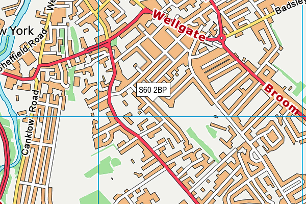 S60 2BP map - OS VectorMap District (Ordnance Survey)
