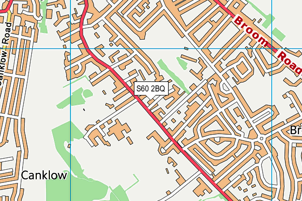S60 2BQ map - OS VectorMap District (Ordnance Survey)