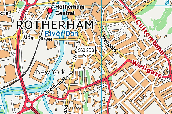 S60 2DS map - OS VectorMap District (Ordnance Survey)