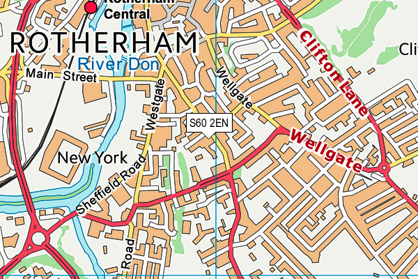 S60 2EN map - OS VectorMap District (Ordnance Survey)