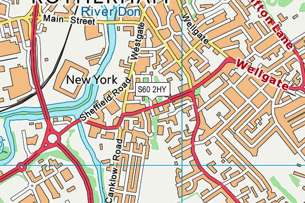 S60 2HY map - OS VectorMap District (Ordnance Survey)