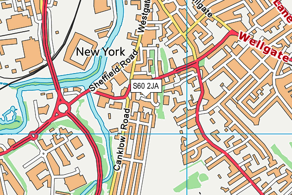 S60 2JA map - OS VectorMap District (Ordnance Survey)