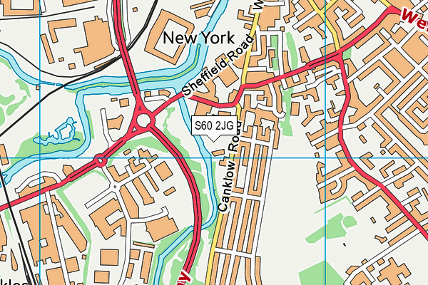 S60 2JG map - OS VectorMap District (Ordnance Survey)