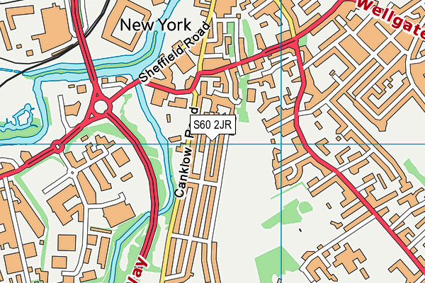 S60 2JR map - OS VectorMap District (Ordnance Survey)