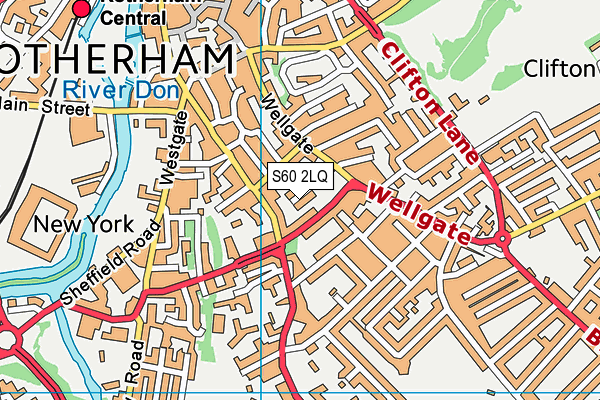 S60 2LQ map - OS VectorMap District (Ordnance Survey)