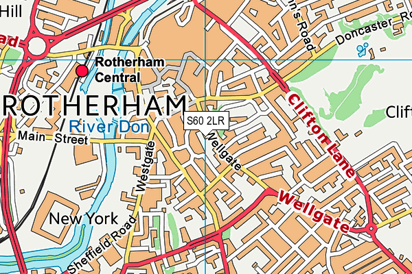 S60 2LR map - OS VectorMap District (Ordnance Survey)