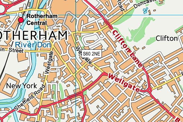 S60 2NE map - OS VectorMap District (Ordnance Survey)