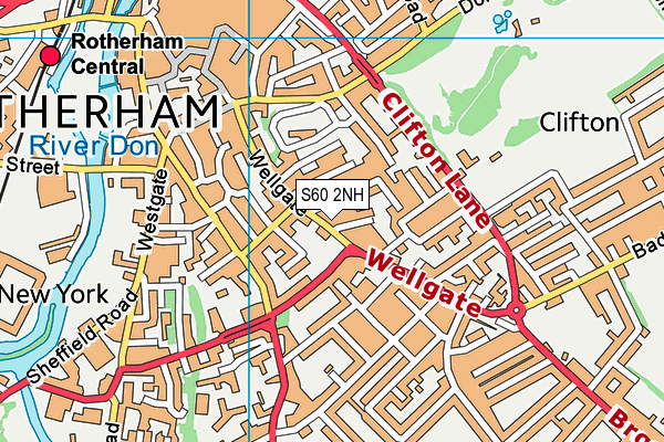 S60 2NH map - OS VectorMap District (Ordnance Survey)