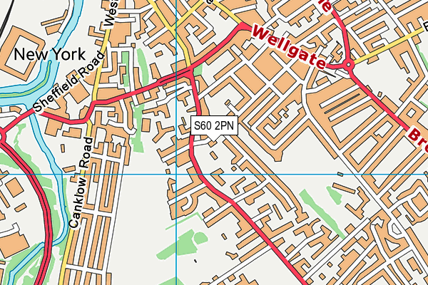 S60 2PN map - OS VectorMap District (Ordnance Survey)