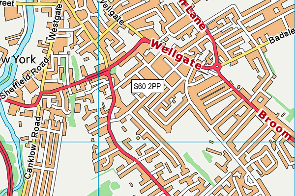S60 2PP map - OS VectorMap District (Ordnance Survey)