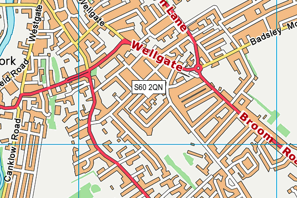S60 2QN map - OS VectorMap District (Ordnance Survey)
