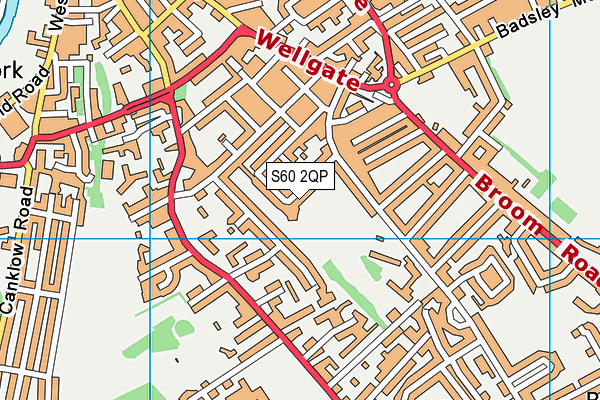 S60 2QP map - OS VectorMap District (Ordnance Survey)