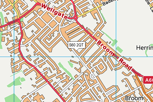 S60 2QT map - OS VectorMap District (Ordnance Survey)