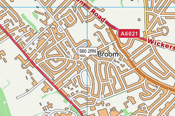 S60 2RN map - OS VectorMap District (Ordnance Survey)