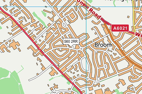 S60 2RR map - OS VectorMap District (Ordnance Survey)