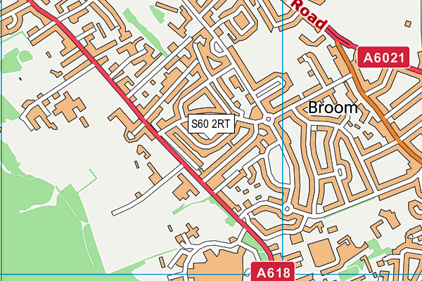 S60 2RT map - OS VectorMap District (Ordnance Survey)