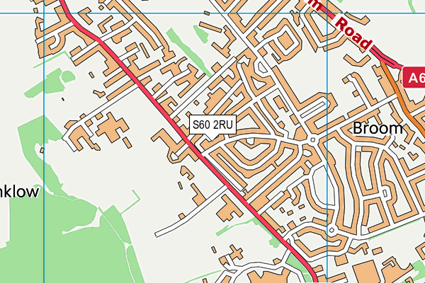 S60 2RU map - OS VectorMap District (Ordnance Survey)