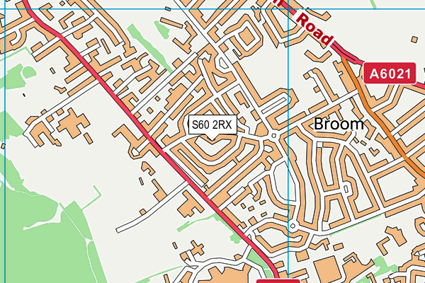 S60 2RX map - OS VectorMap District (Ordnance Survey)