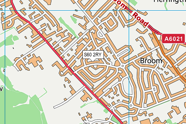 S60 2RY map - OS VectorMap District (Ordnance Survey)