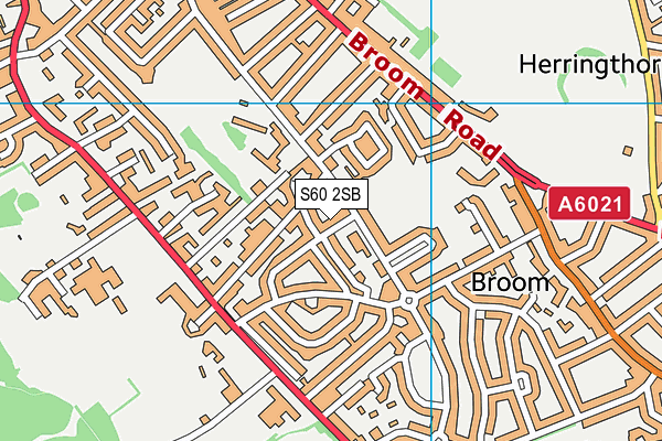 S60 2SB map - OS VectorMap District (Ordnance Survey)