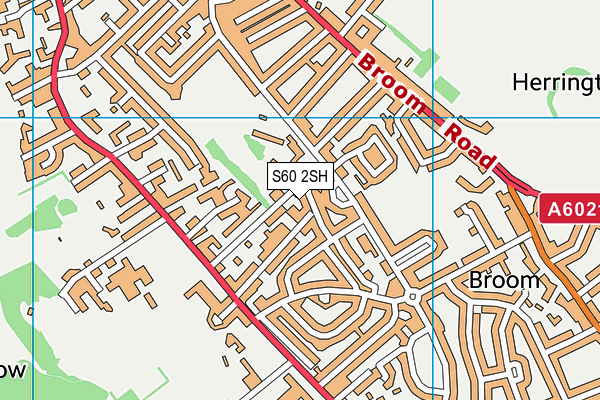 S60 2SH map - OS VectorMap District (Ordnance Survey)