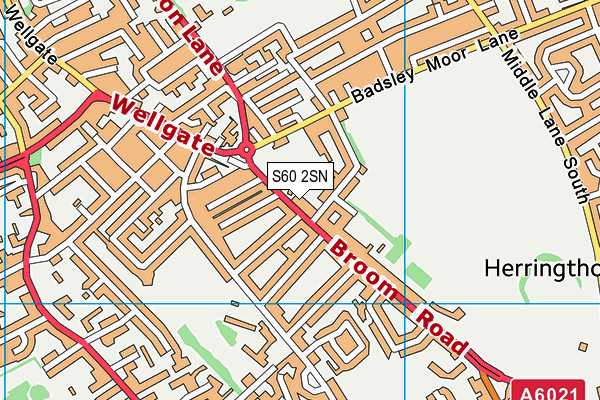 Rotherham Titans (Clifton Lane) map (S60 2SN) - OS VectorMap District (Ordnance Survey)