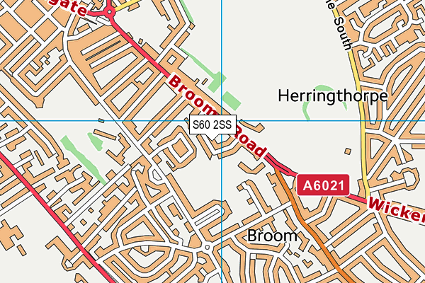 S60 2SS map - OS VectorMap District (Ordnance Survey)