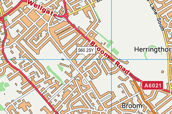 S60 2SY map - OS VectorMap District (Ordnance Survey)