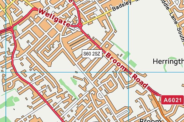 S60 2SZ map - OS VectorMap District (Ordnance Survey)