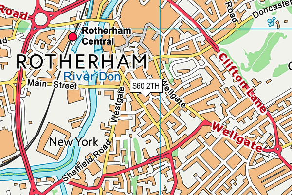 S60 2TH map - OS VectorMap District (Ordnance Survey)