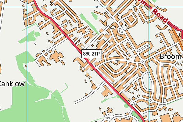 S60 2TP map - OS VectorMap District (Ordnance Survey)