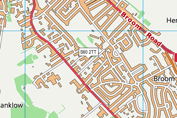 S60 2TT map - OS VectorMap District (Ordnance Survey)