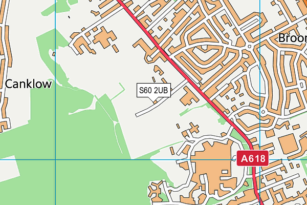 S60 2UB map - OS VectorMap District (Ordnance Survey)