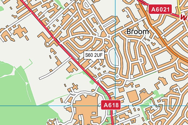 S60 2UF map - OS VectorMap District (Ordnance Survey)