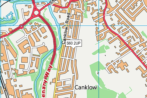 S60 2UP map - OS VectorMap District (Ordnance Survey)