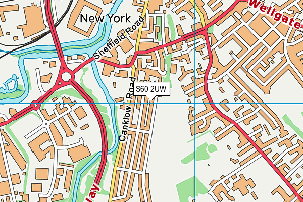 S60 2UW map - OS VectorMap District (Ordnance Survey)