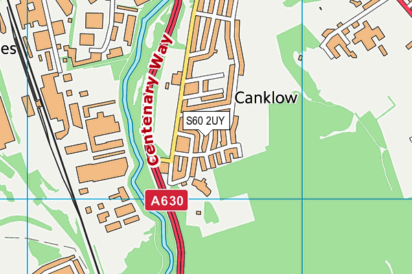 S60 2UY map - OS VectorMap District (Ordnance Survey)