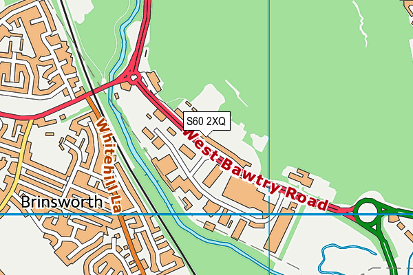 S60 2XQ map - OS VectorMap District (Ordnance Survey)