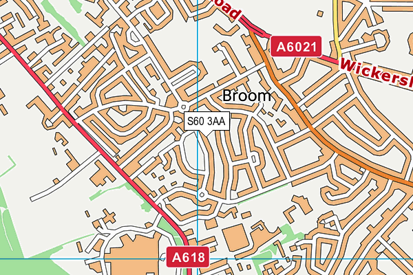 S60 3AA map - OS VectorMap District (Ordnance Survey)