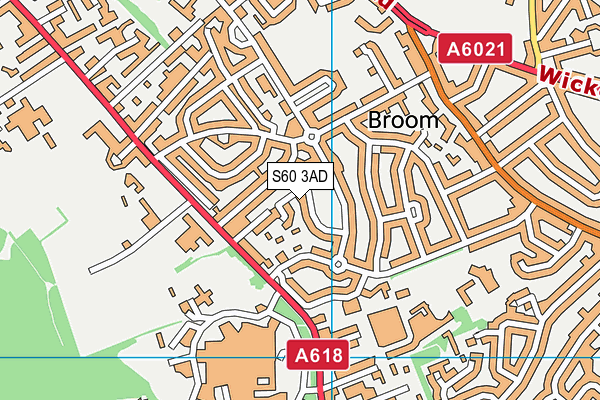 S60 3AD map - OS VectorMap District (Ordnance Survey)