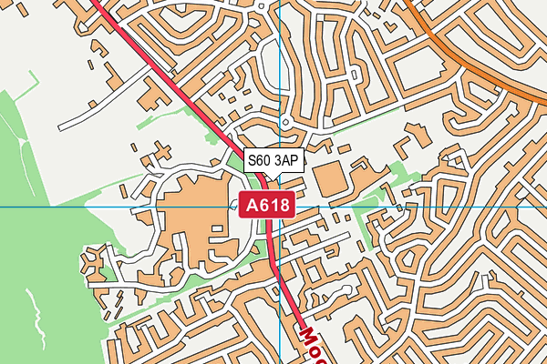 S60 3AP map - OS VectorMap District (Ordnance Survey)